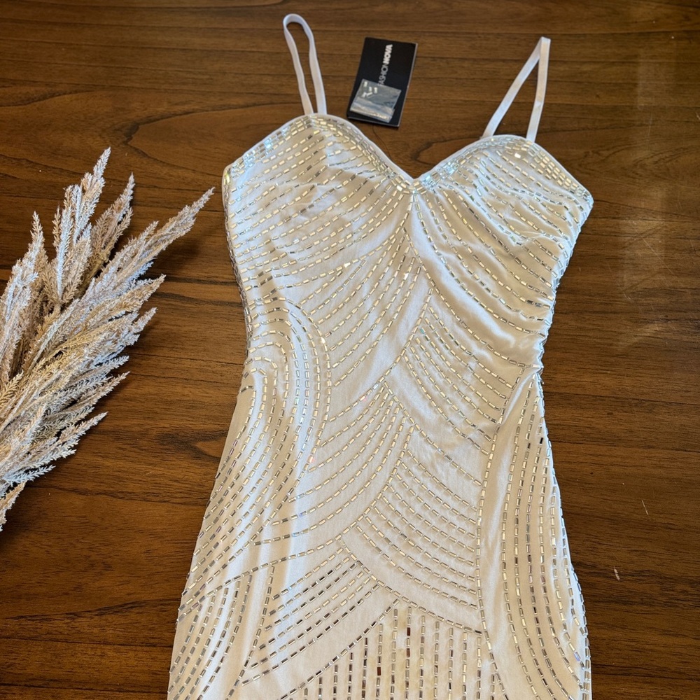 White embellished dress